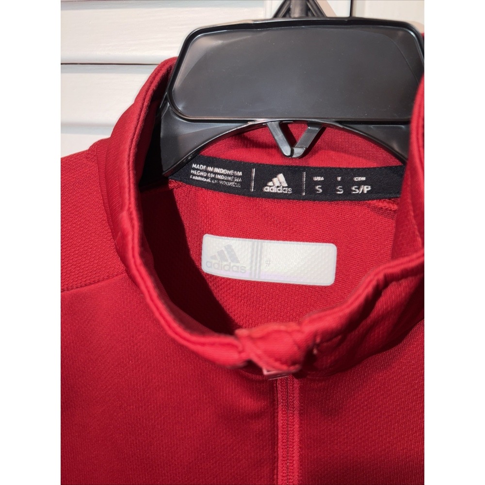 Adidas NC State Wolfpack Golf Performance‎ Pullover 1/4 Zip Red White Small Long - Picture 4 of 6